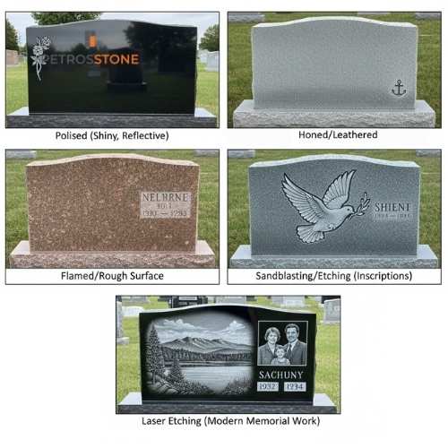 Granite Headstone Finishes