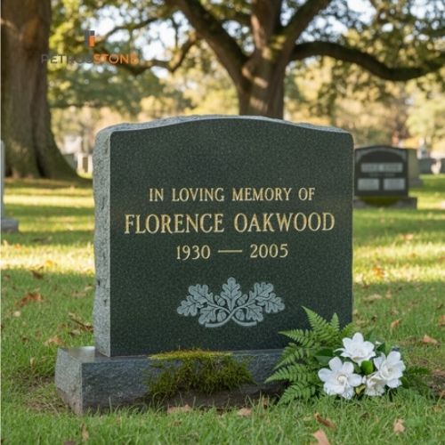 Green Headstone - Hope, growth, and nature