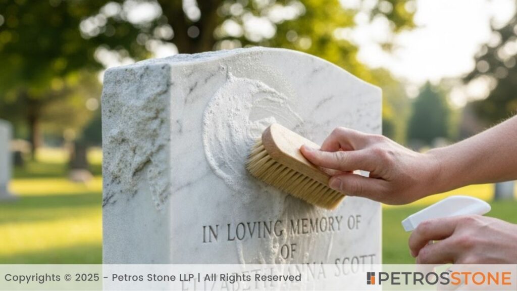 Marble Headstone Cleaning