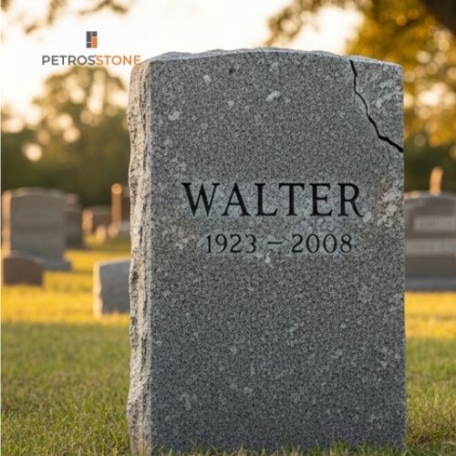 Reclaimed Granite Headstone