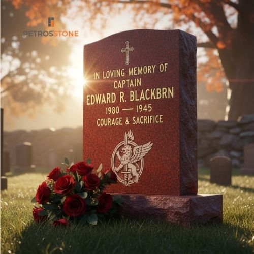 Red Headstone - Passion and courage