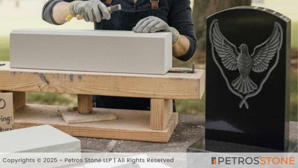 Shape and Carving Headstone