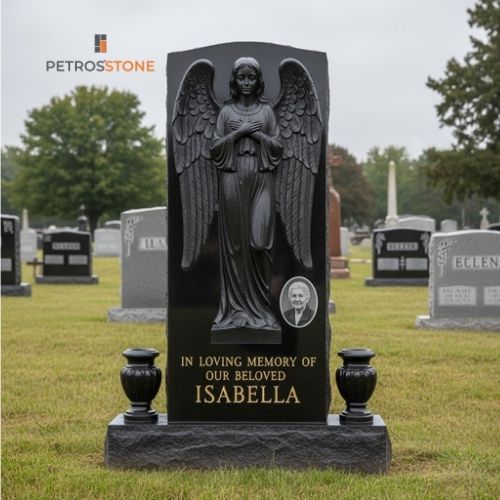 Standing Angel Headstone