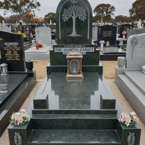 Steel Grey Granite Headstone