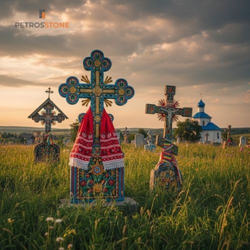 Ukrainian Decorated Headstones