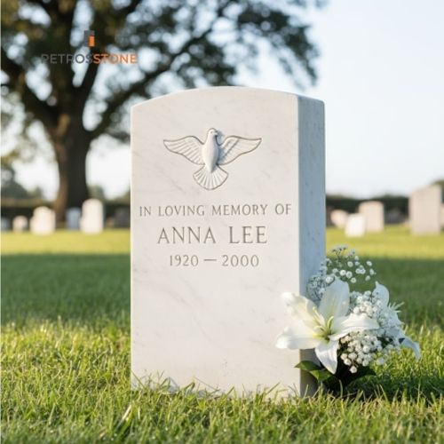 White Headstone - Peace, innocence, and purity