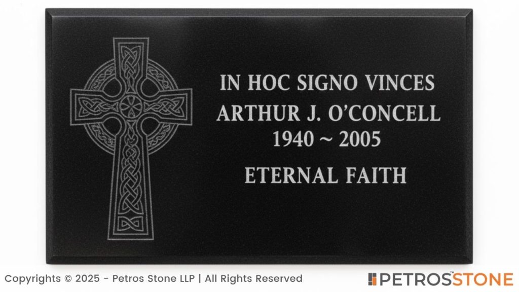 Religious or Spiritual Symbol Design Granite Plaque