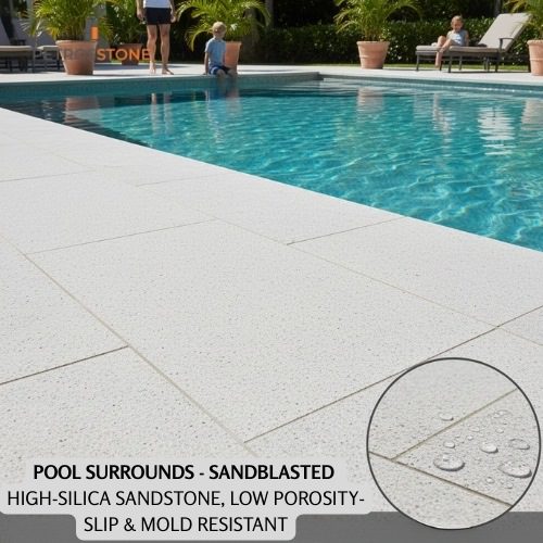 Pool Surrounds and Damp Areas - Sandstone