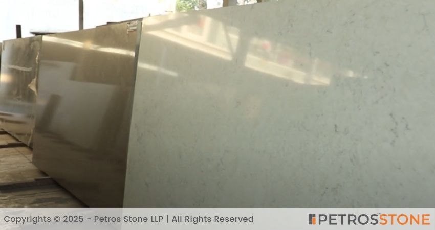 Quartz Slabs in warehouse