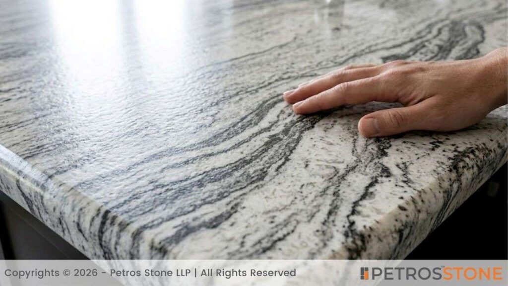 Leathered Finish - Viscount White Granite