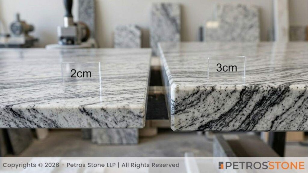 Viscount White Granite -  2cm vs 3cm Slabs