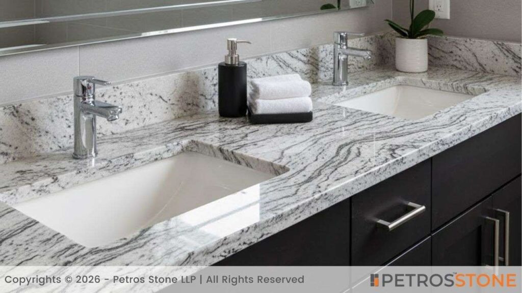 Viscount White Granite Bathroom Vanity