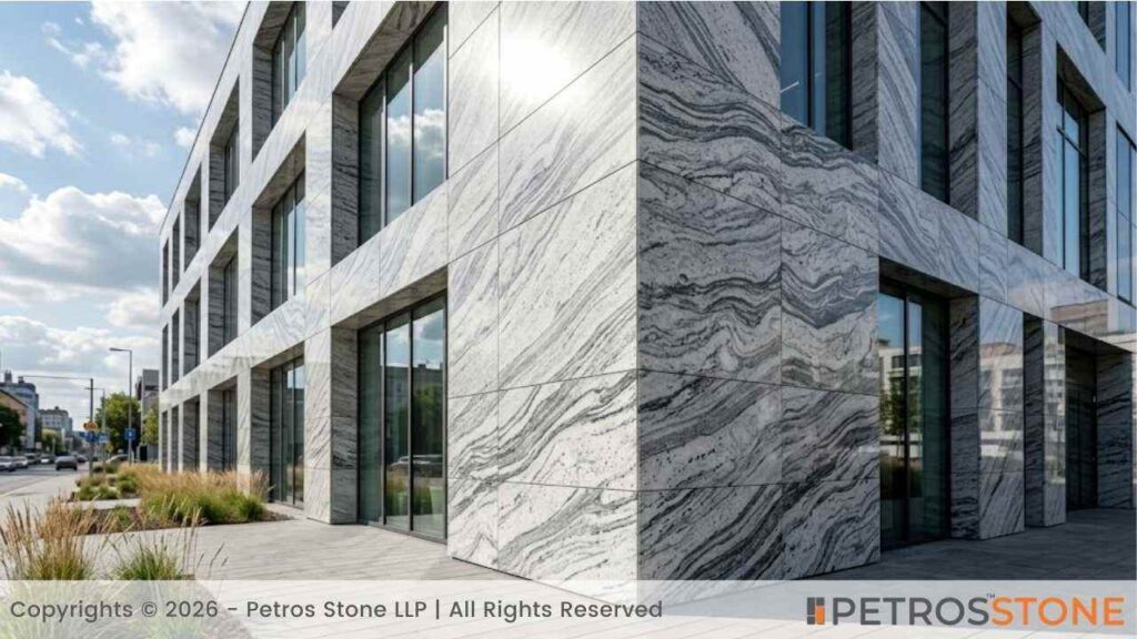 Viscount White Granite -  Exterior Facade _ Cladding