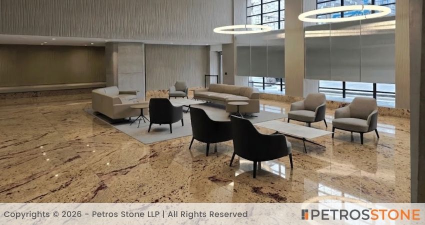 Ivory Brown GraniteShiva Gold Granite Commercial Lobbies