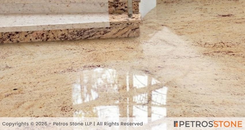Ivory Brown Granite_Shiva Gold Granite Kitchen Flooring