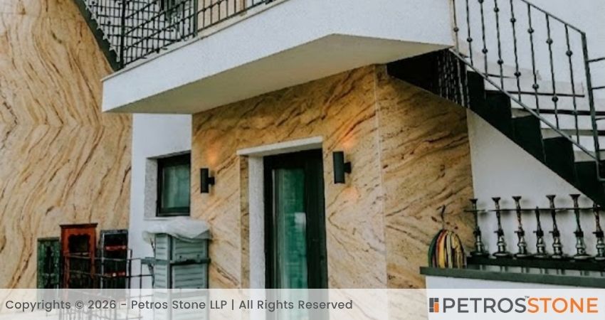 Ivory Brown Granite_Shiva Gold Granite Kitchen Wall Cladding