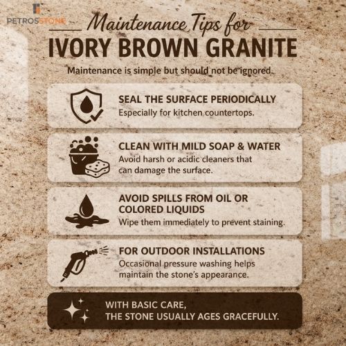 Maintenance Tips for ivory Brown Granite