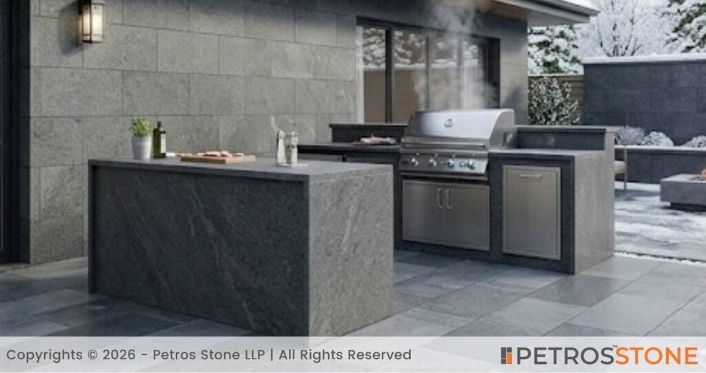 Steel Grey Granite Wall Cladding Outdoor