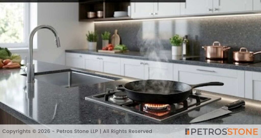 Steel Grey Kitchen Countertop