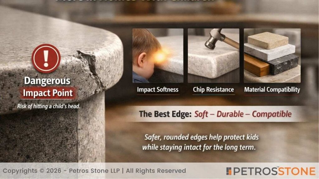 Why Countertop Edge Choice Matters More in Homes With Children