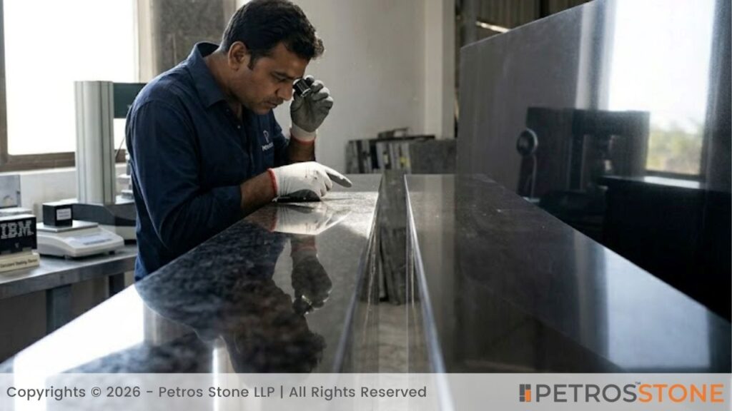 Color and Reflection Test - Black Granite