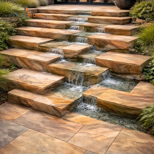 Custom Design Sandstone Steps