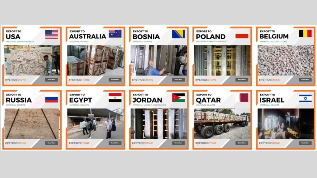 Petrosstone Exports - Country Names