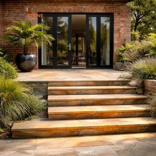 Straight Steps Rainbow Sandstone