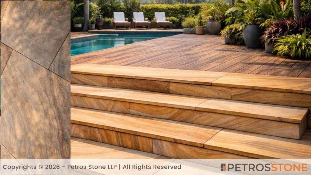 Teakwood Sandstone Steps