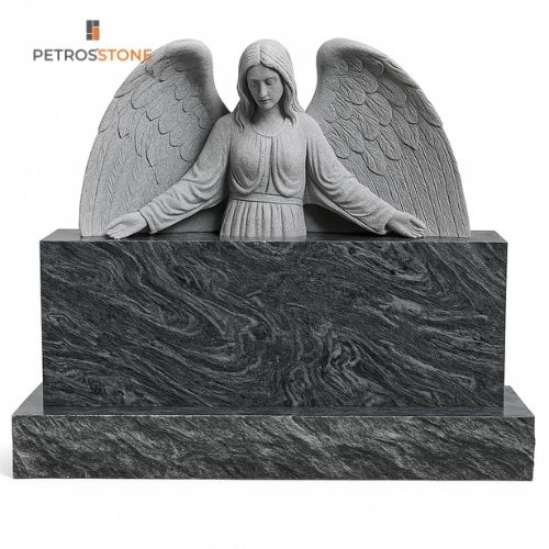 Marina Verde Granite Angel Statue Monument