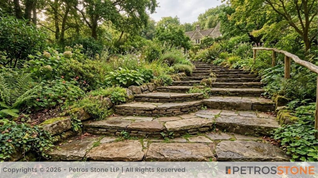 Outdoor Steps with Rustic Touch