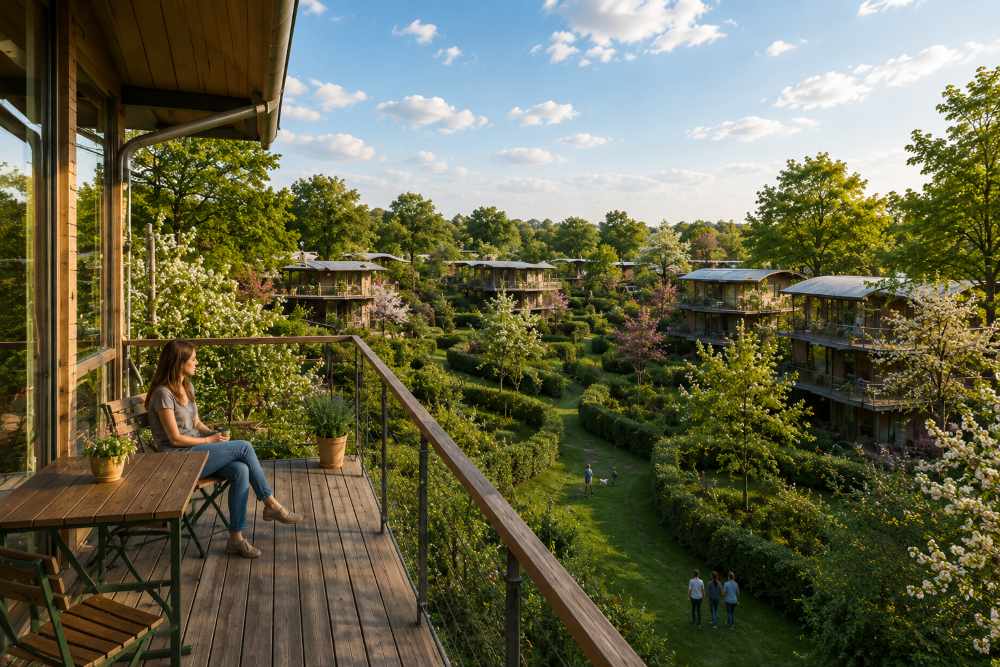 Floating Perspectives
Elevated terraces extend daily life into the canopy, offering uninterrupted views across the lush landscape.