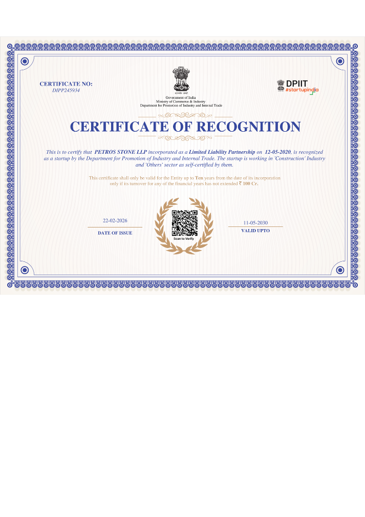 STARTUP INDIA - PETROS STONE LLP