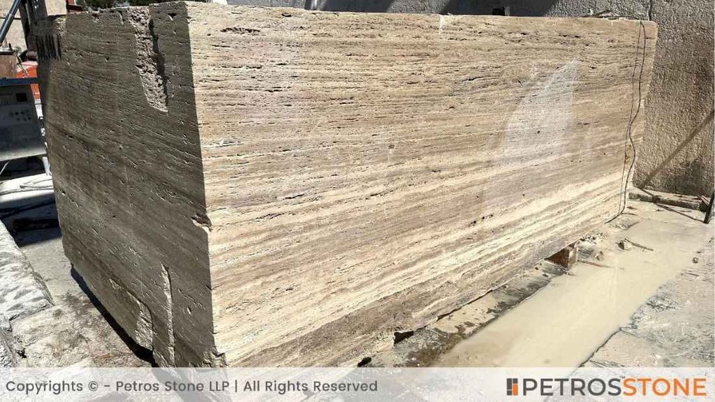 Silver Travertine Block