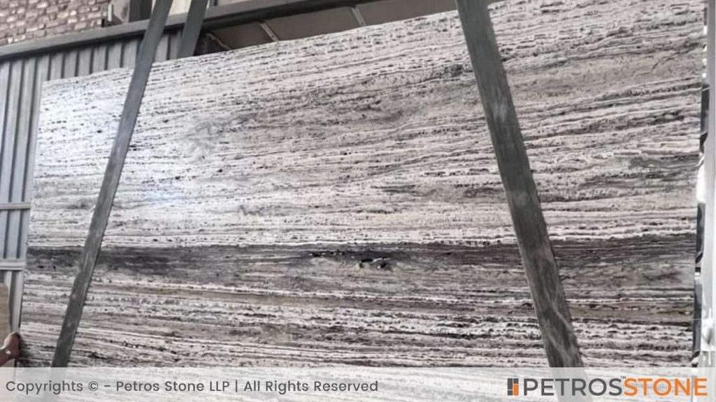 Silver Travertine Slab
