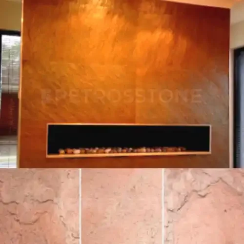 D Copper Stone Veneer Mockup