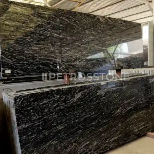 India Marquina Black Granite Steps