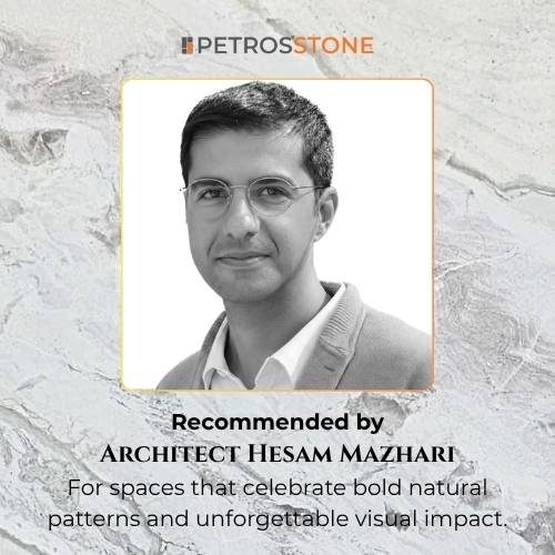 Recommended by Architect Hesam Mazhari Silver Wave Quartzite