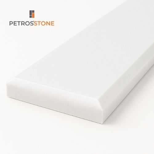 Super White Quartz Double Beveled Edge Threshold