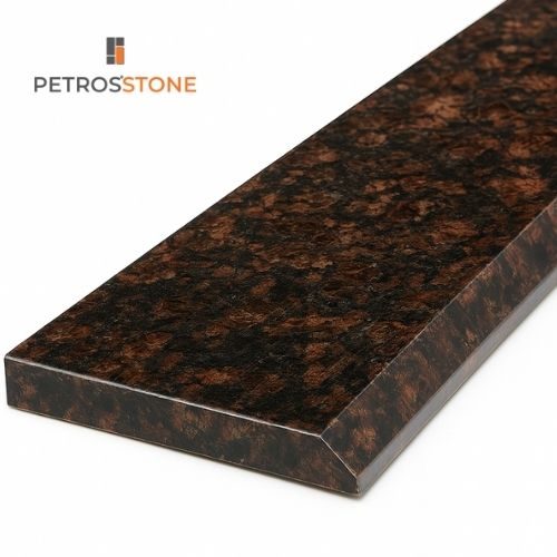 Tan Brown Granite Single Hollywood Edge Threshold