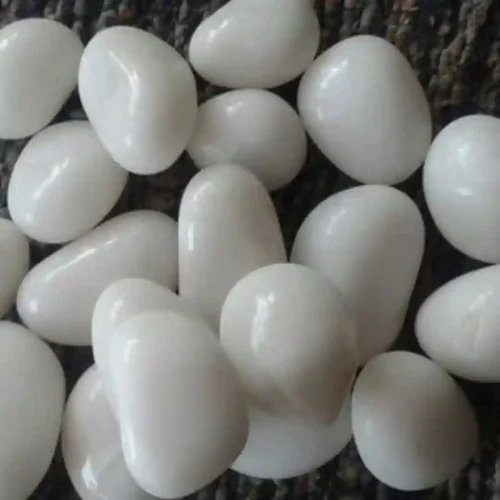 White Agate Polish Pebbles Mockup