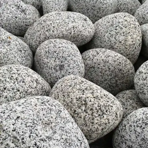 White Granite Pebbles Mockup
