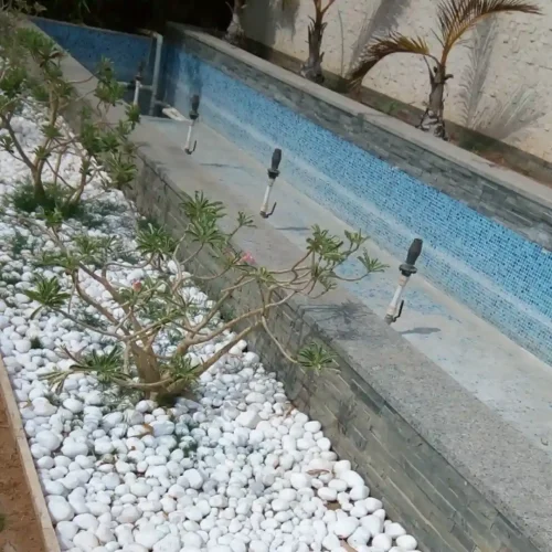 White Quartz Pebbles Garden